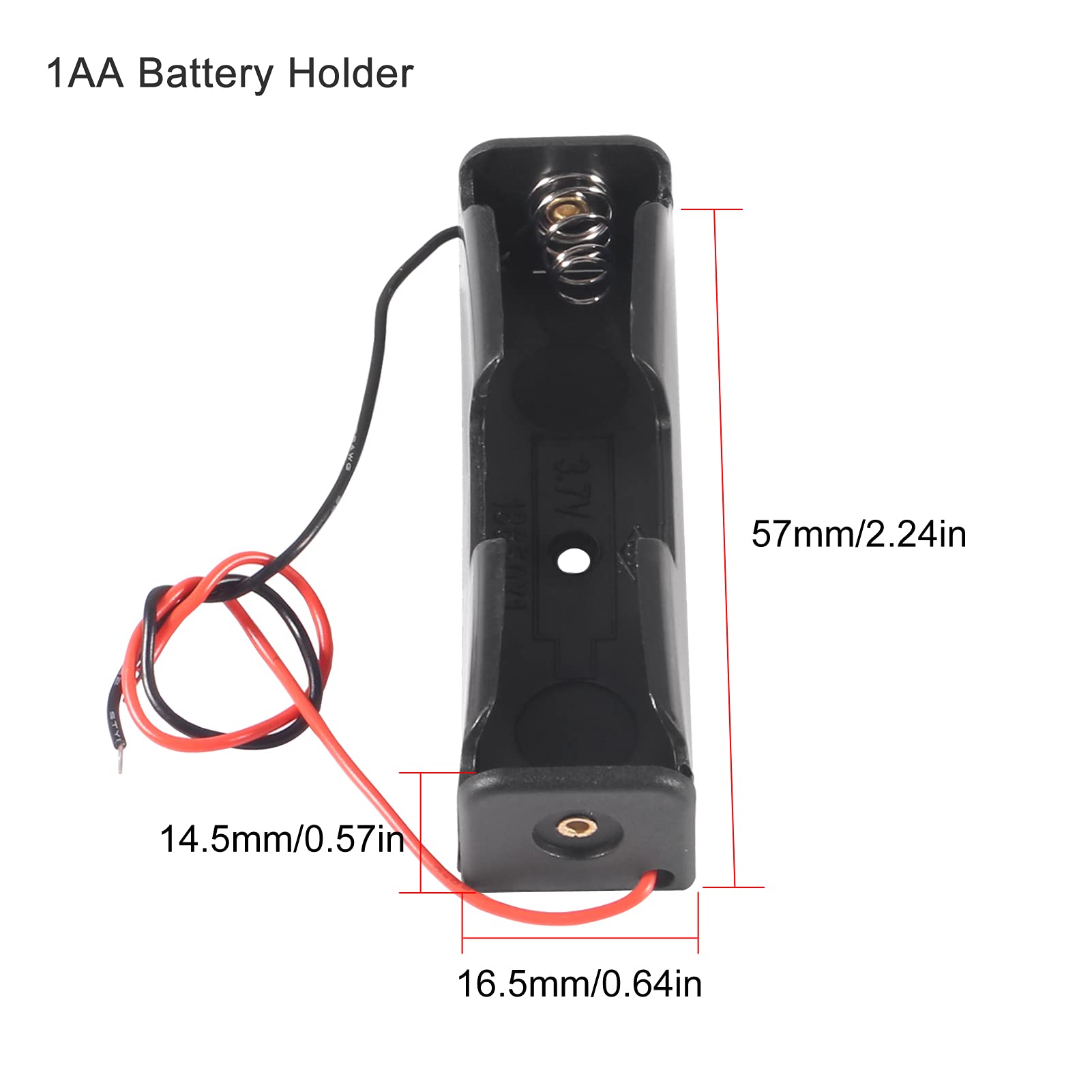 TP4056 Tipo-C USB 5V 1A 18650 Módulo cargador de batería de litio con función de doble protección + 10 soportes de batería 18650