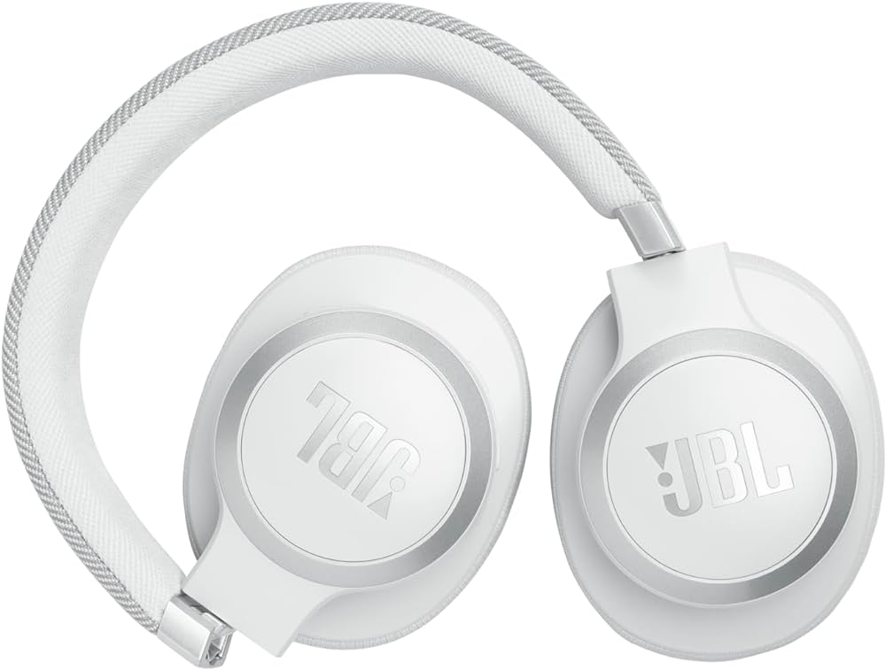 JBL LIVE ワイヤレスヘッドフォン ホワイト JBL Live 770NC - Wireless Over-Ear Headphones with True Adaptive
