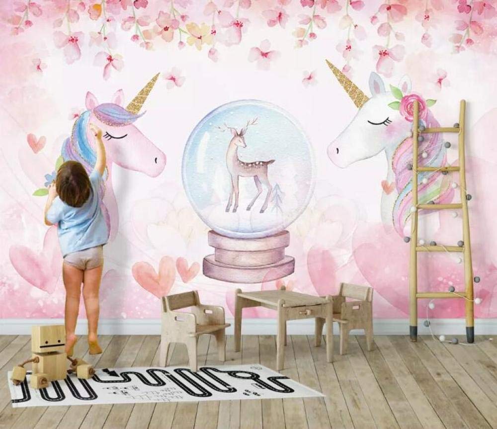 Papier peint 3D licorne art mural photo panoramique salon et chambre