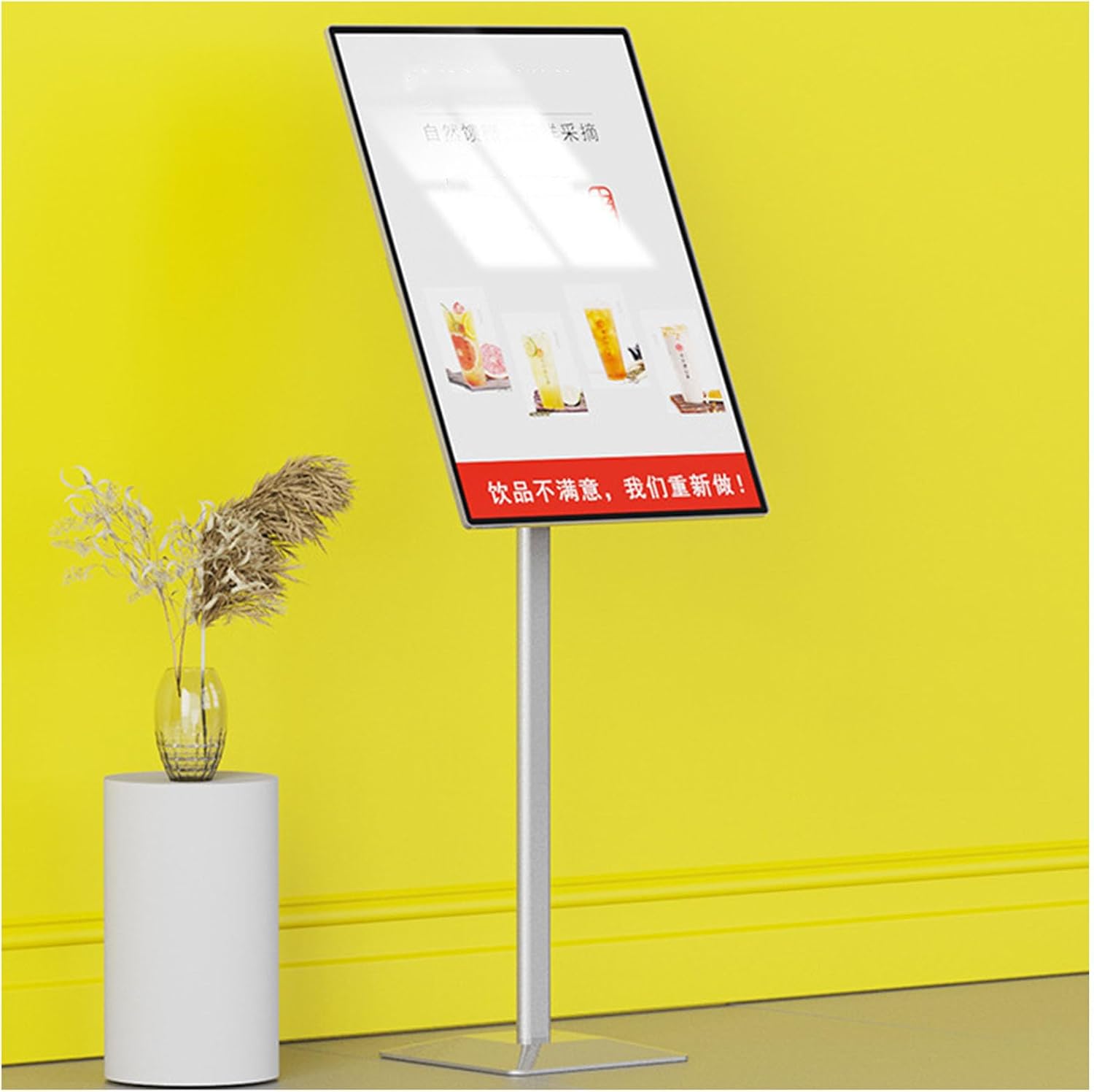 屋外・屋内用サインホルダースタンド、マグネット式透明パネル付き調節可能なサインディスプレイスタンド、縦横表示サインディスプレイ、広告