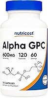 Vista 6 de Nutricost Alpha GPC 600 mg, 60 cápsulas vegetarianas - Sin OMG y sin gluten, 300 mg por cápsula