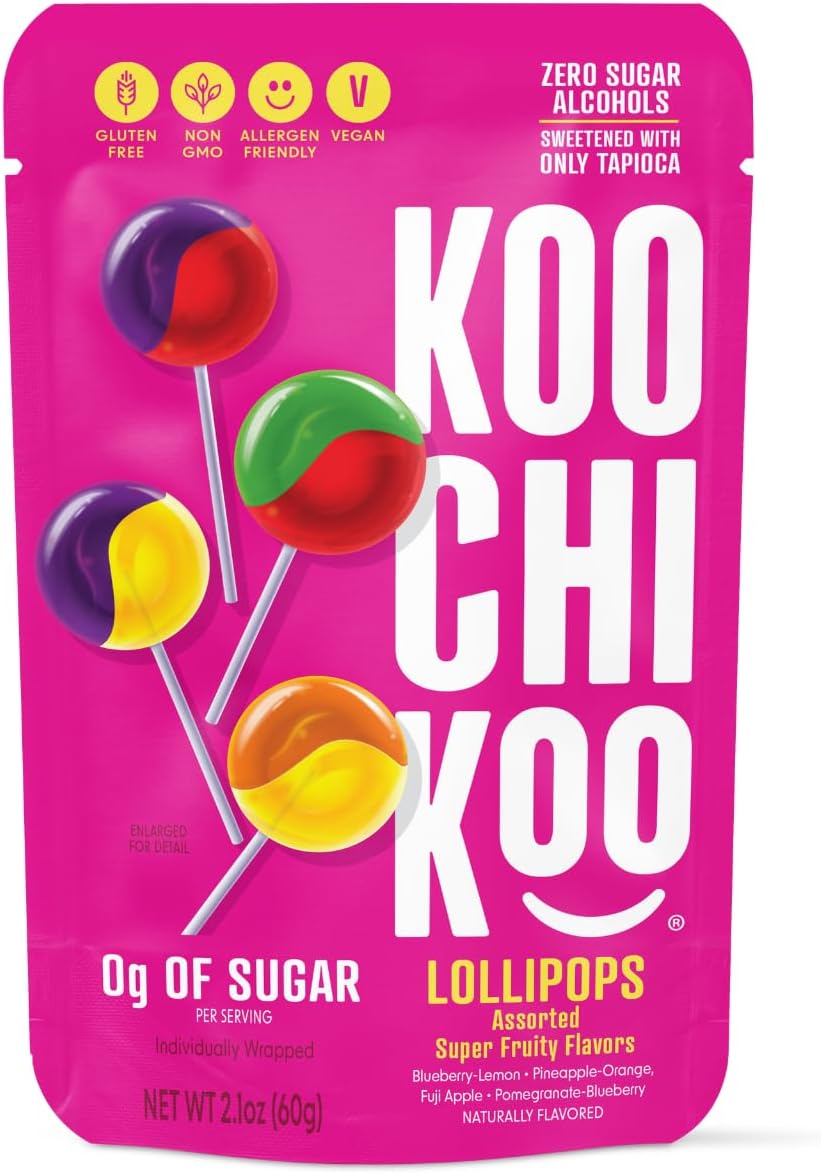 Koochikoo Sugar Free Lollipop Pouch, 10 Count (Pack of 1)