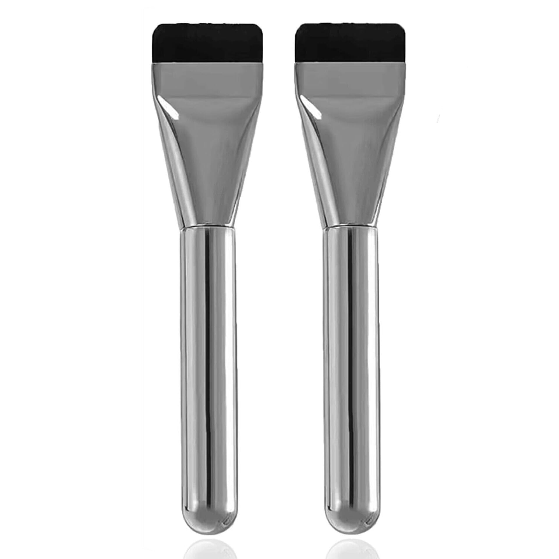 2 Count Flat Foundation Brush for Liquid makeup, Ultra Thin Face Makeup Flat Brush, Makeup Brush for Blending Mask Cream, Base Brush Tools