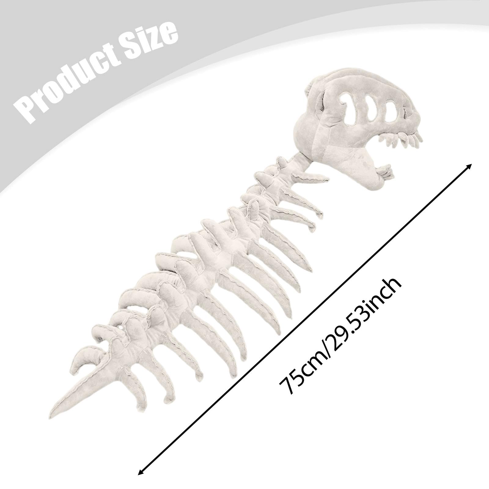 Costume da Scheletro di Dinosauro per Bambini, per travestirsi per Le Feste, Bianco