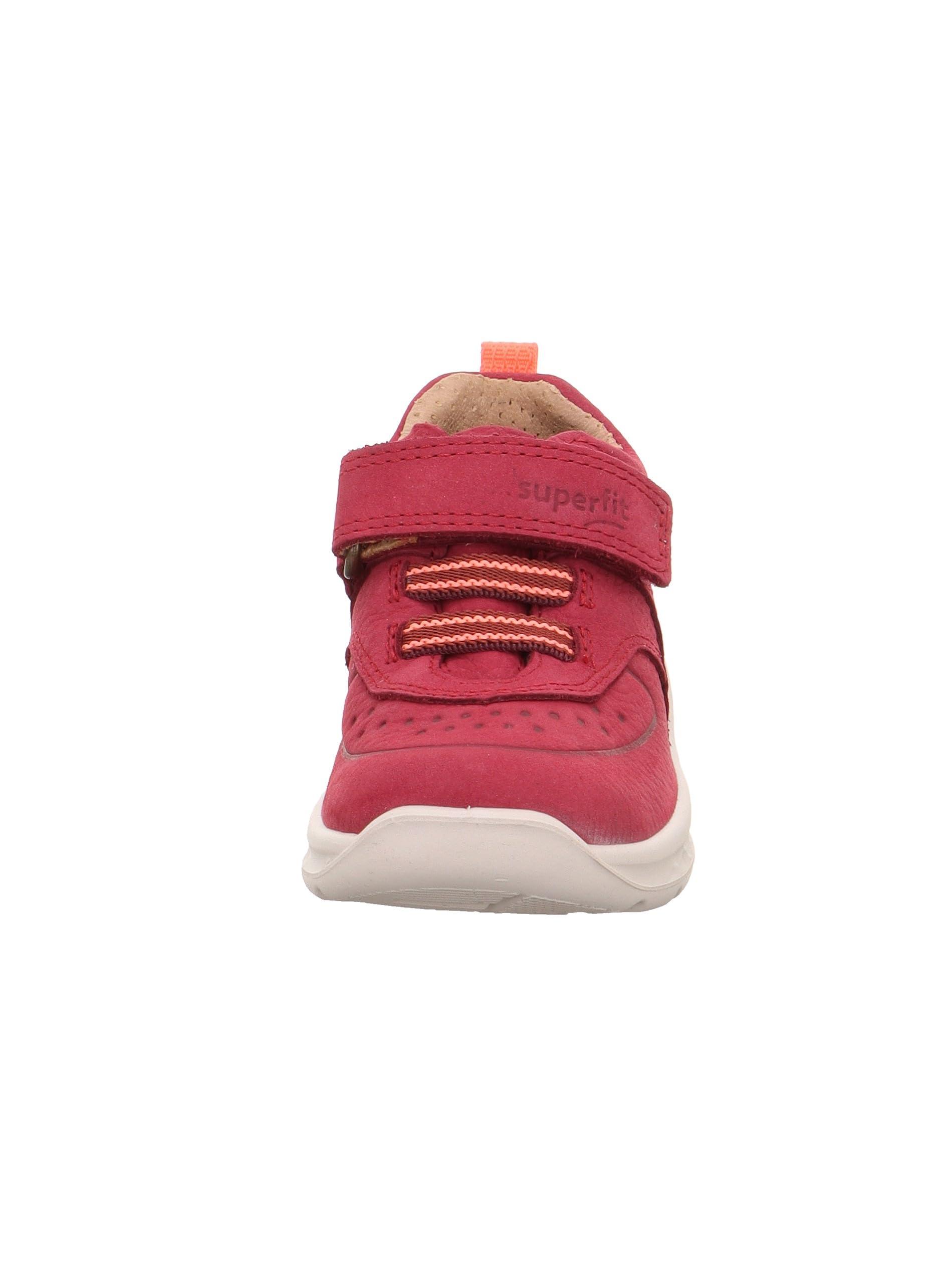 Superfit Mädchen und Jungen Ankle Boots Breeze, Kinder Stiefeletten, Weite: M IV, uebergangsschuhe, uebergangsstiefel, flach, ROT/ORANGE (030), 23 EU