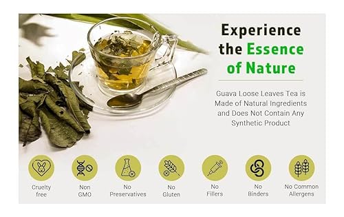 Miniatura 5 de Hojas secas enteras de guayaba 265 onzas 265oz té de hojas sueltas 100 hojas puras