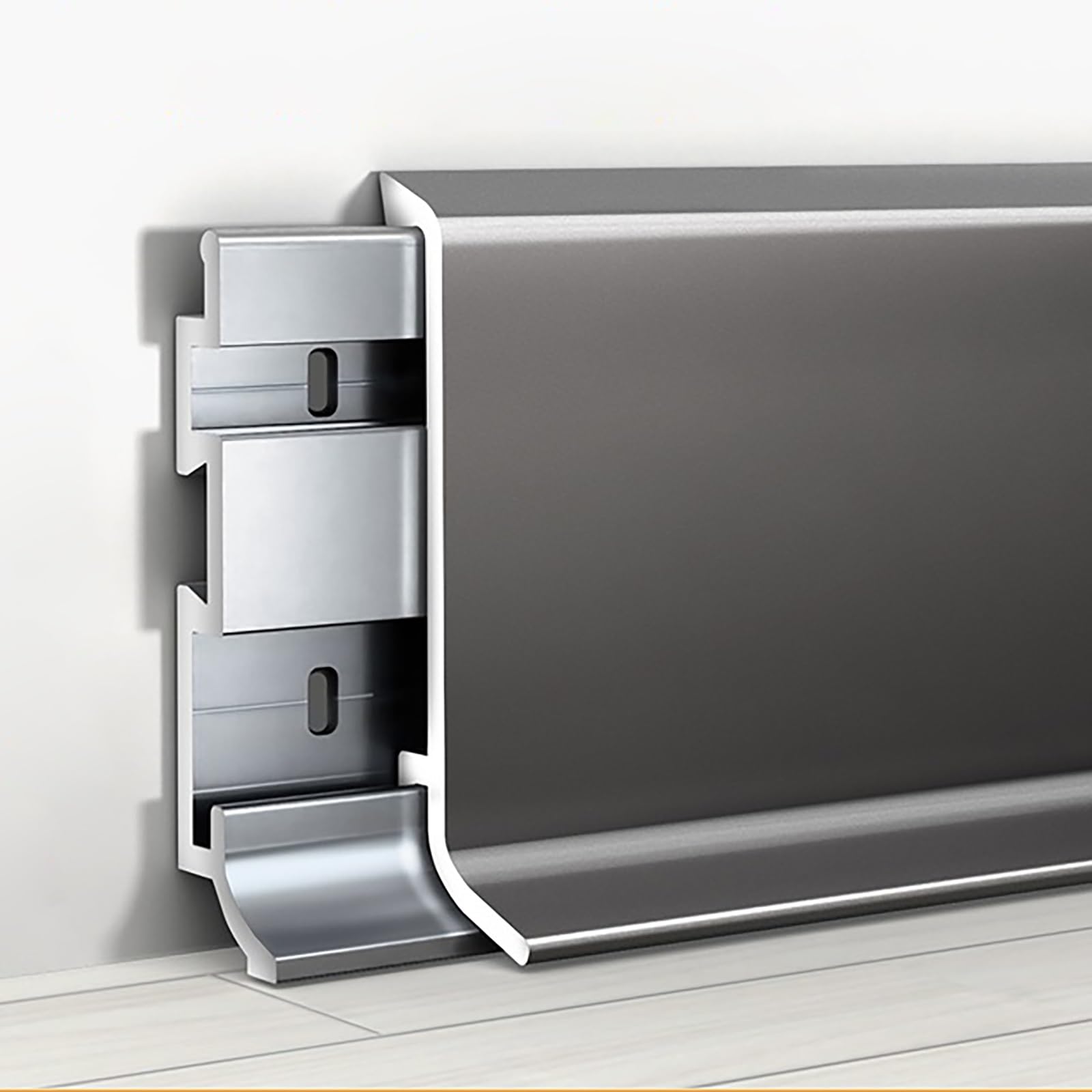 Rodapiés De 125cm (2 Piezas) De Aluminio Resistente Al Desgaste Y A La Luz | Perfiles De Esquina Decorativos De Alta Calidad Para Renovación De Interiores Elegantes - Ideal Para Casas Modernas