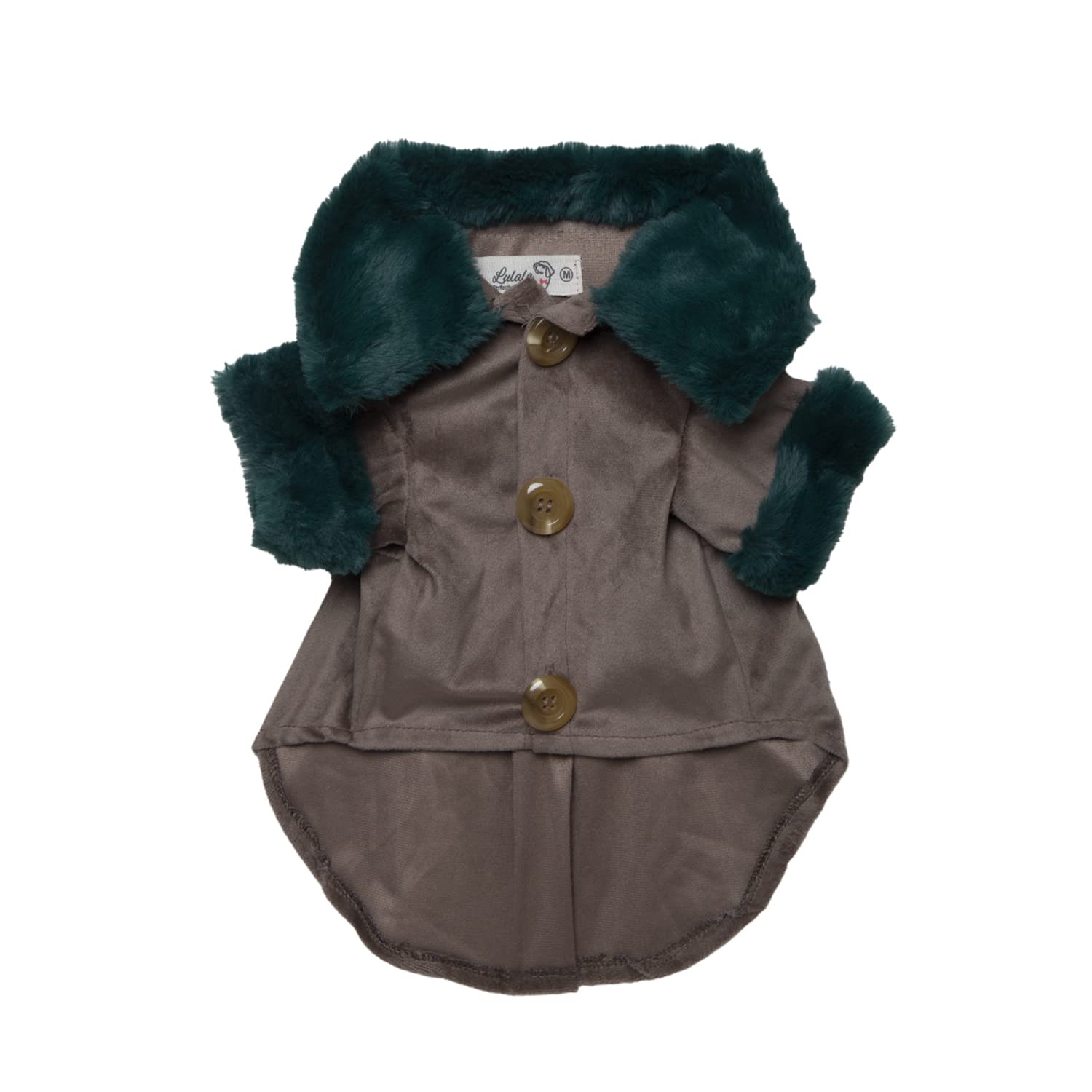 Lulala Dog Cat Pajamas,Puppy Warm Coat Soft Velvet Outfits with Fur Collar Doggie Winter Comfy Velvet Coat with D Ring Cute Dog Clothes Cat Apparel,Dog Jacket Pet Clothes for Puppy Dogs(Brown-Green,XS) (B09MYX4653) Amazon Price History, Amazon Price Tracker