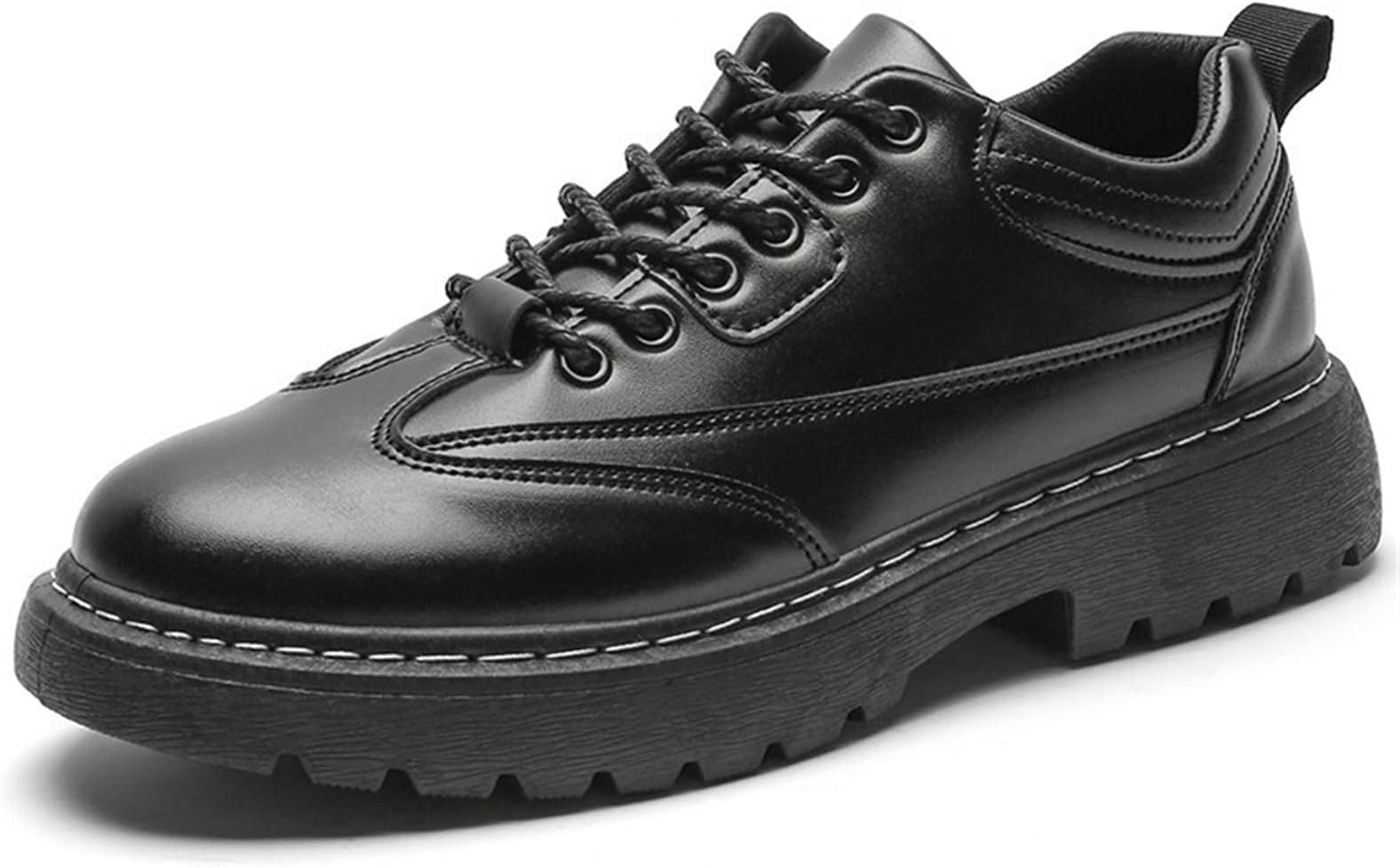 Men's Oxfords Men's autumn and winter heightening leather casual shoes, men's shoes Harajuku style thick bottom classic black casual shoes business