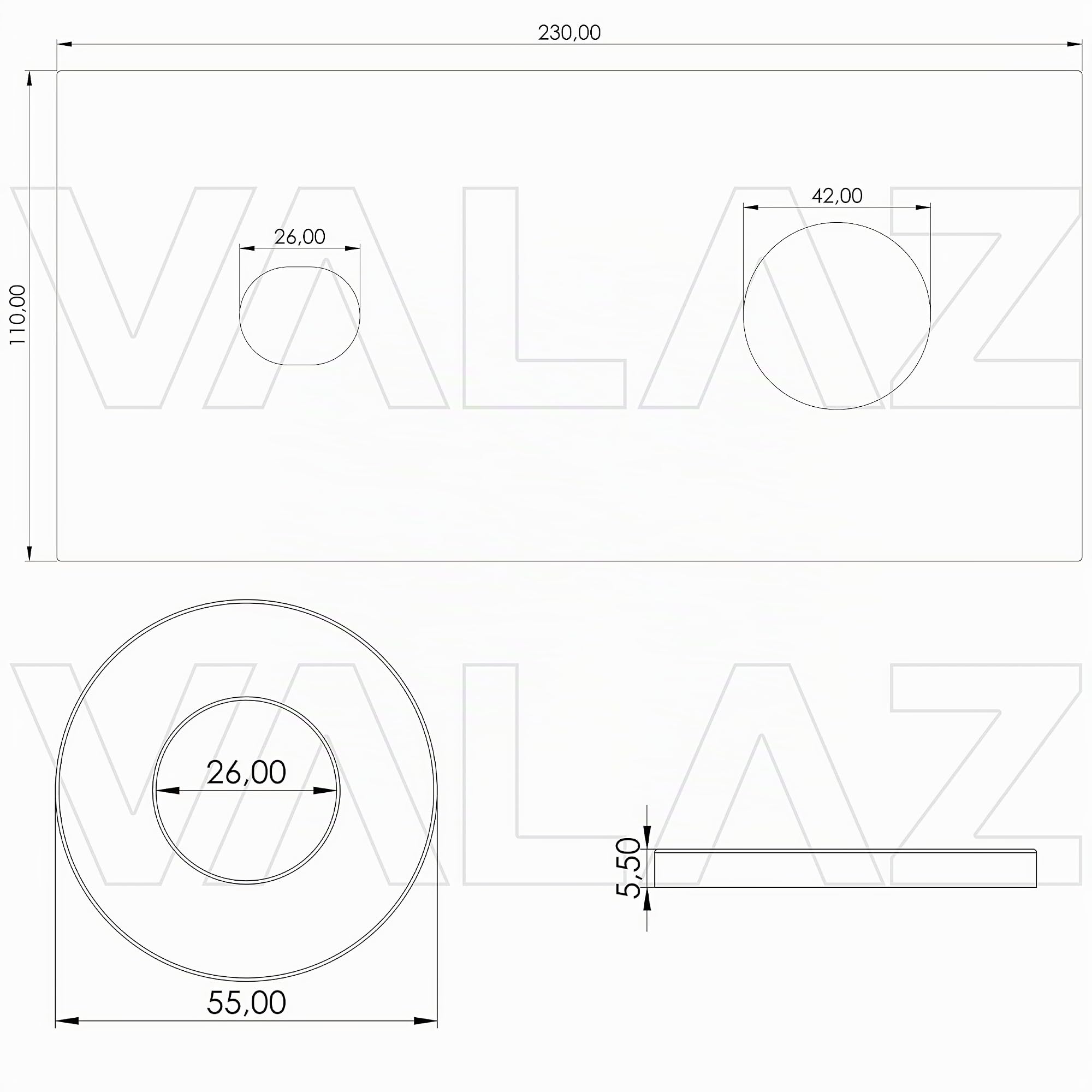 VALAZ Robinet Salle Bain Mural | Mitigeur Lavabo, Mélangeur Eau Froide et Chaude, Pas de Fuites, Installation Facile | Laiton, Inoxydable, Élégant, Protection PVD Nikel, Bec 21 cm, Série Jucar