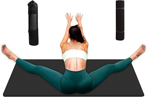 Miniatura 6 de Alfombrilla de yoga gruesa  Almohadilla de ejercicio antideslizante, tapete de entrenamiento para gimnasio en casa  Entrenamiento absorbente de