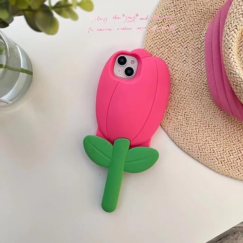 Miniatura 6 de Funda de teléfono Kawaii para iPhone 11, bonita funda protectora de tulipanes de silicona suave con diseño de tulipanes para mujeres y niñas, a
