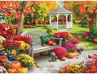 Bits and Pieces - 300 Large Piece Jigsaw Puzzle for Adults - Autumn Oasis II - 300 pc Fall Scene Jigsaw by Artist Alan Giana