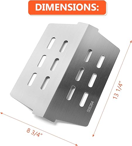 Miniatura 2 de QuliMetal Deflector de calor SUS304 para parrillas Weber Genesis serie 300 con perillas de control montadas frontales, Genesis E310 E320 E330 S310