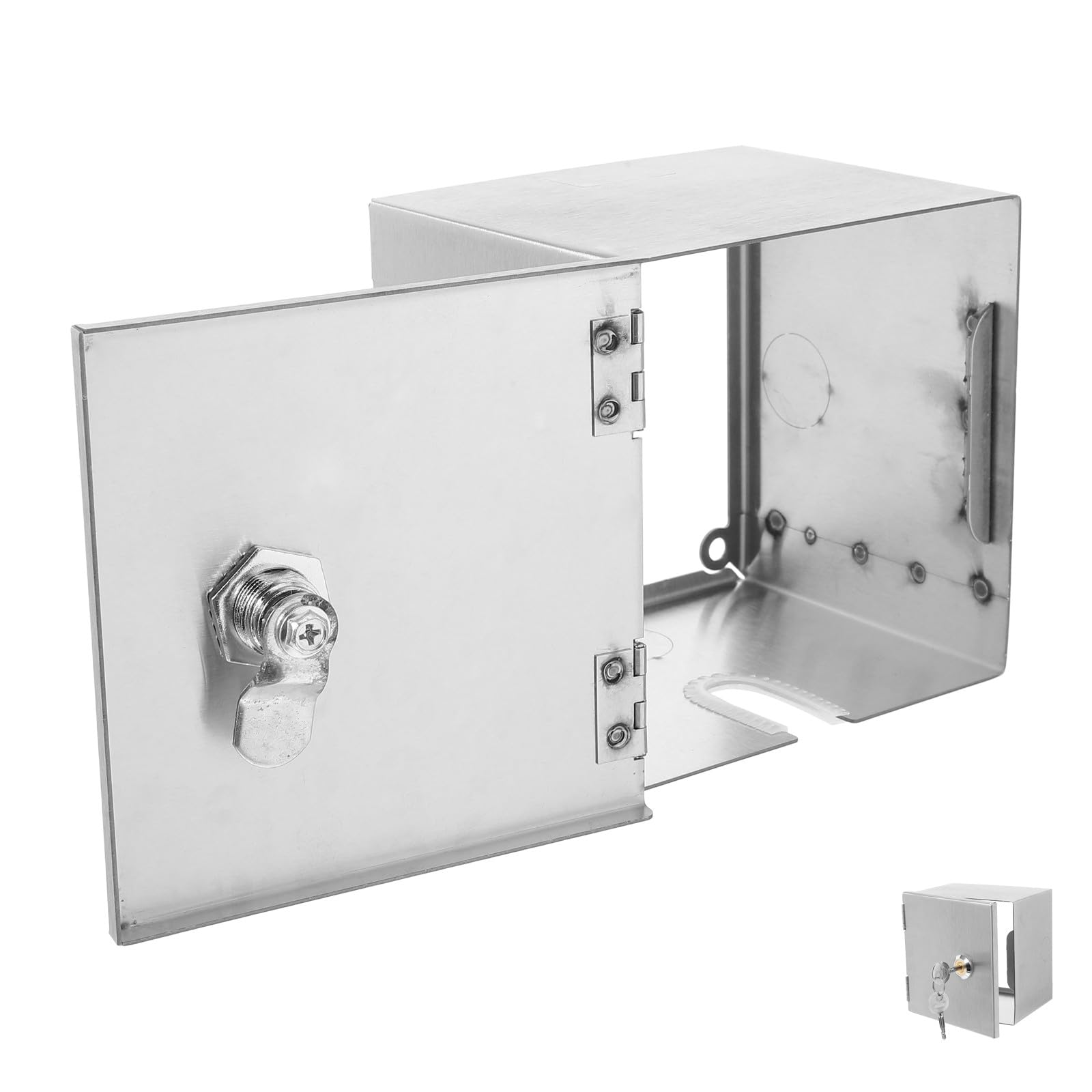 BESTYASH Scatola Elettrica in Acciaio Inossidabile con Serratura per Ricarica Auto Elettrica, Isolamento Ambientale e Facile Installazione per Uso Interno ed Esterno