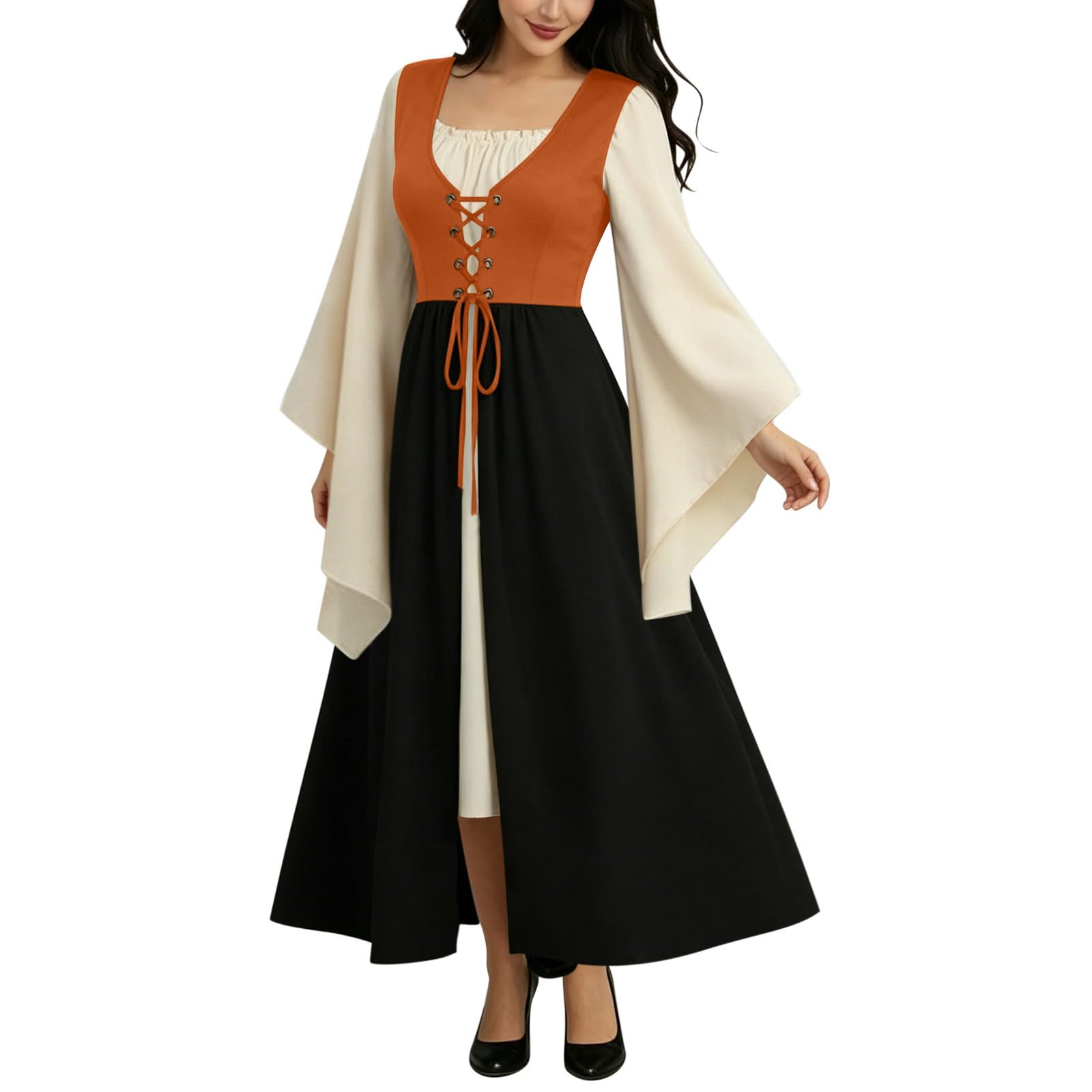 Renaissance Kleid Damen Mittelalter Kleid Halloween Kostüm Piratenkostüm