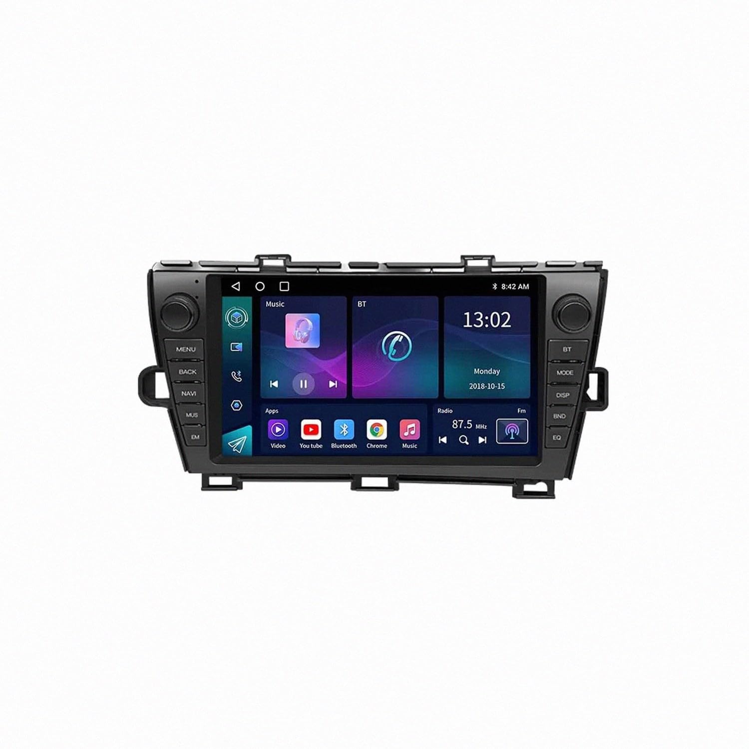 Przenośny Ekran Dotykowy Do Samochodu dla Toyota Prius XW30 LHD Odbiorniki Car Audio, Wyświetlacz Hd, Przenośna Nawigacja Na Żywo, Odtwarzacz Muzyki, 4 Rdzeń 4G+64G