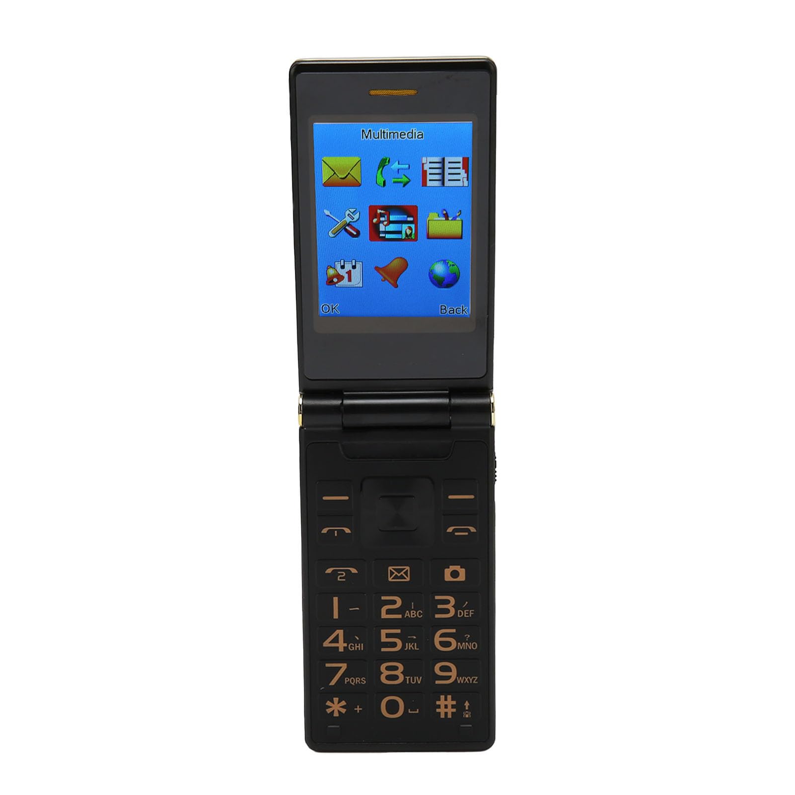Yunseity Semplice Telefono a Conchiglia, Telefono Pieghevole per Anziani con Schermo da 3 Pollici, Torcia Elettrica e 2 Funzioni di Piegatura in Standby per Segreteria Telefonica