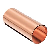 Vista 34 de uxcell Copper Sheet Roll, Metal Foil Plate 1000mm x 20mm x 0.8mm