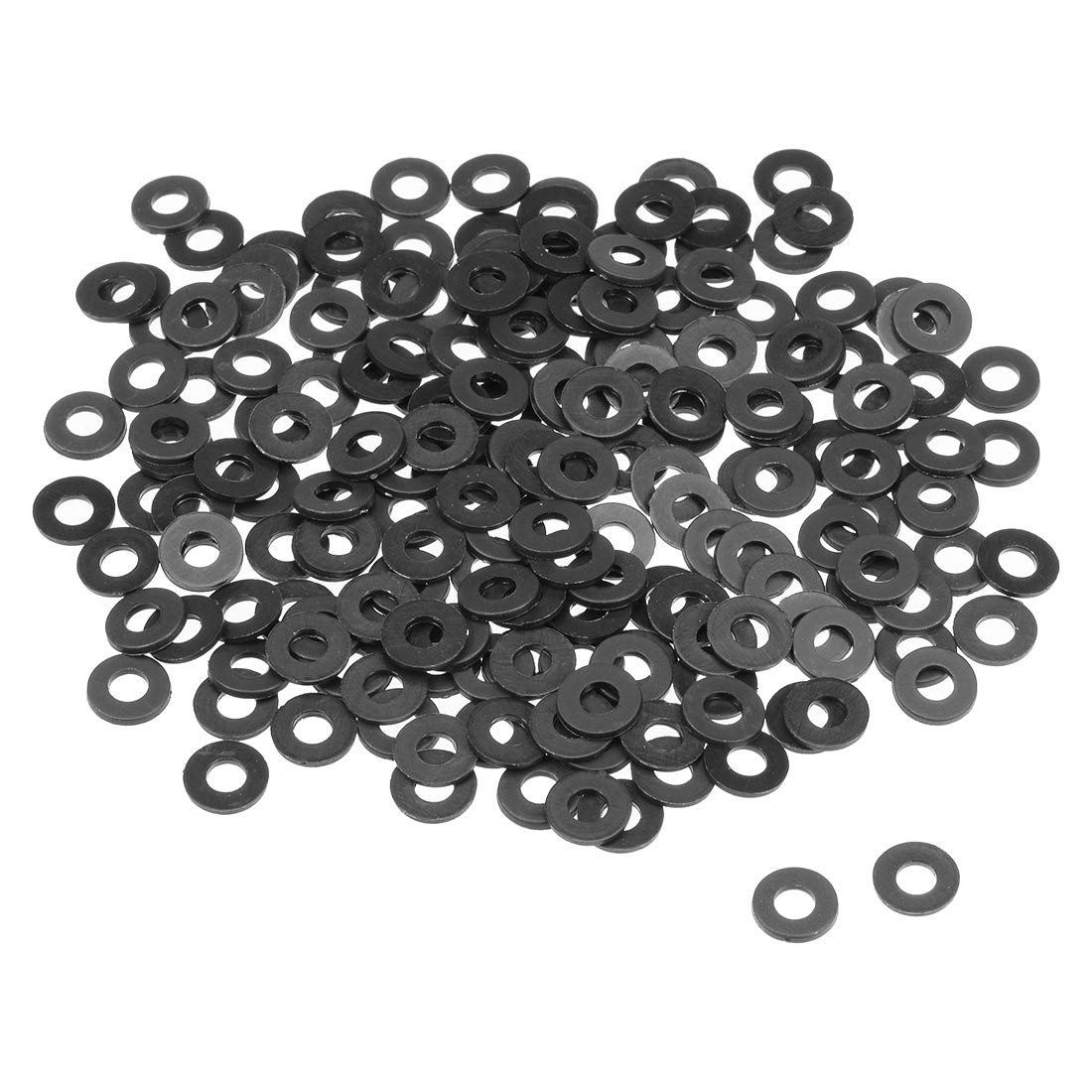uxcell Nylon Flat Washers 9mm OD 4mm ID 1mm Thickness for Faucet Pipe Water Hose, Pack of 200