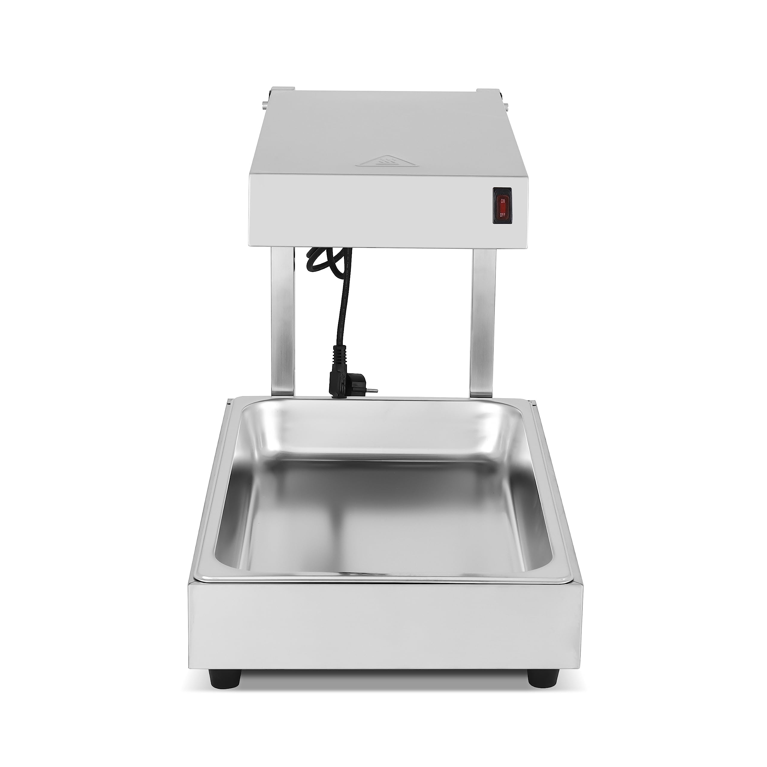 MBH - Chauffe-frites électrique 600 W inox professionnel pour hôtellerie, garde-frites industriel pour bar et restaurant.