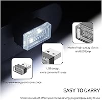 Vista 31 de 4 lámparas LED USB para el interior del automóvil, mini luz nocturna LED portátil, kit de iluminación ambiental de interfaz USB enchufable