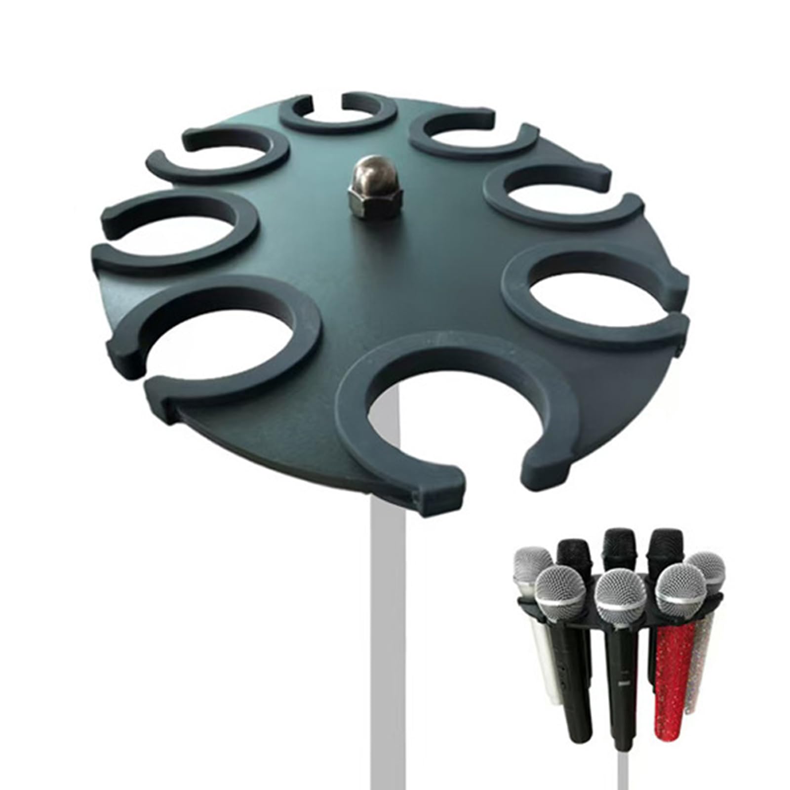 Platzsparender Desktop Mikrofon Organizer für die Bühne