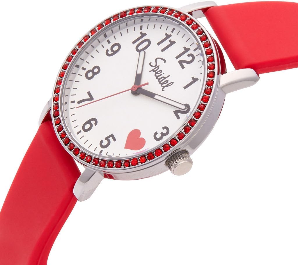 Speidel Brilliance Line Red Crystal Heart Watch in Red