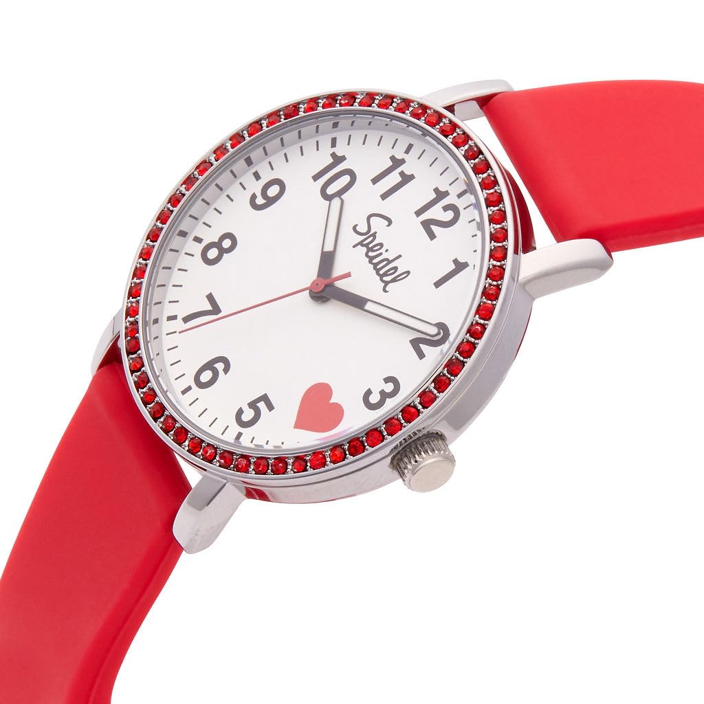 Speidel Brilliance Line - Orologio a forma di cuore in cristallo rosso