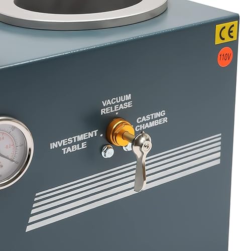 Miniatura 7 de TFCFL Soldador por puntos de joyería, Mini máquina de fundición de inversión al vacío,2L Joyería Perdida Cera Fundida Combinación de Fundición de