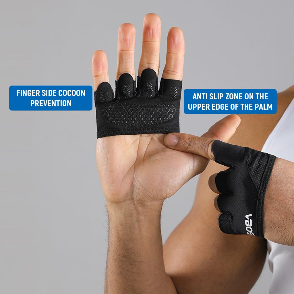 PROBEROS® Finger Joints Guard for Men Women, 1 Pair 4-Finger Joint Support Sleeves, Padded Joints Wraps, Anti-Slip Breathable Four-Finger Hand Guards for Weightlifiting, Boxing, Deadlifting, Size XL - Image 3 thumbnail