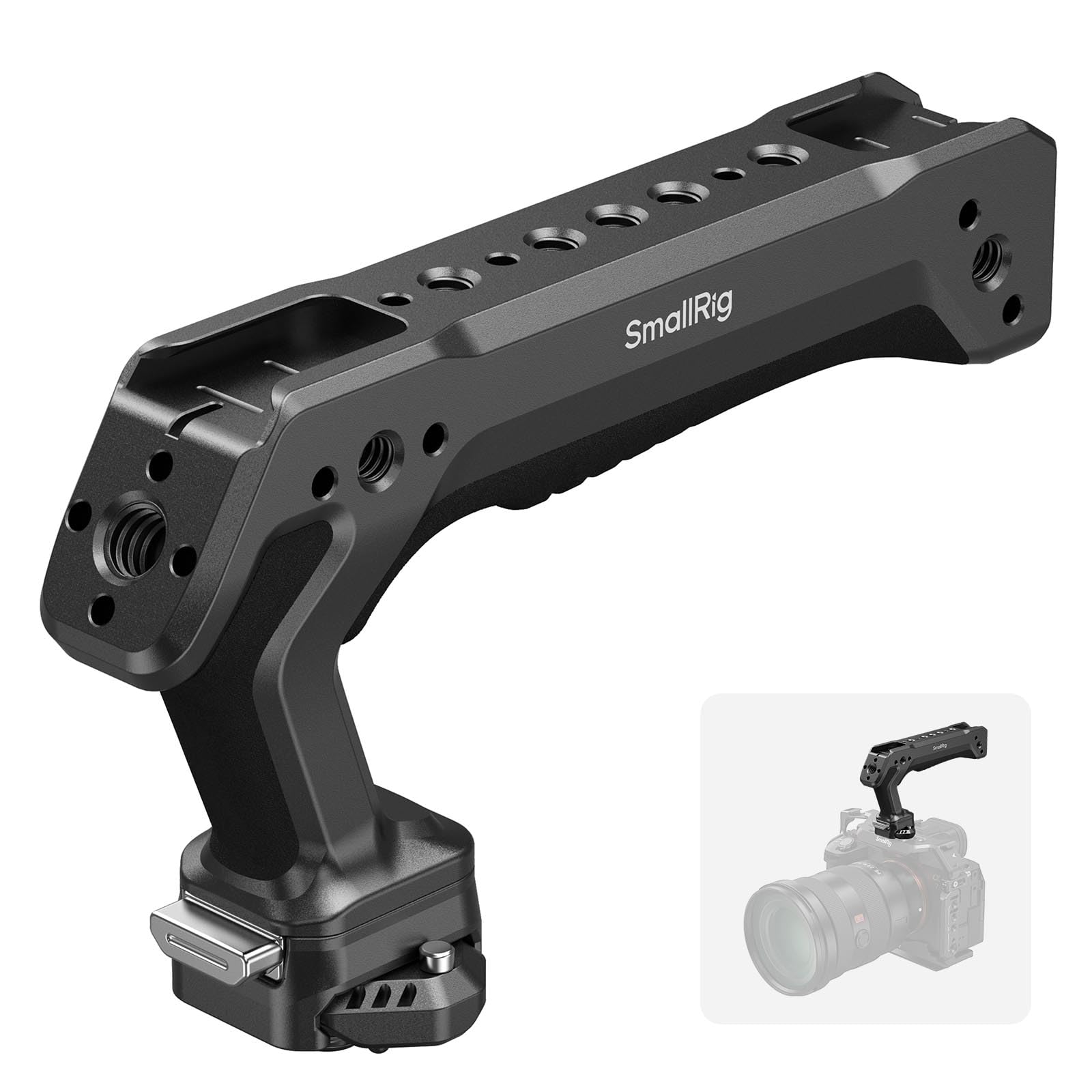 SMALLRIG HawkLock H21 Poignée Supérieure à Dégagement Rapide, Bidirectionnelle et Compatible avec NATO QR-Slide pour Arri (vis 1/4"-20), Conception Ergonomique, Charge Max15 kg - 5632