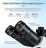 Vista 6 de Infinity-Corrected Polarizing Metallurgical EPI Reflected Illumination Vabiooth Trinocular Microscope 50X-500X Mag, cámara 4K con software