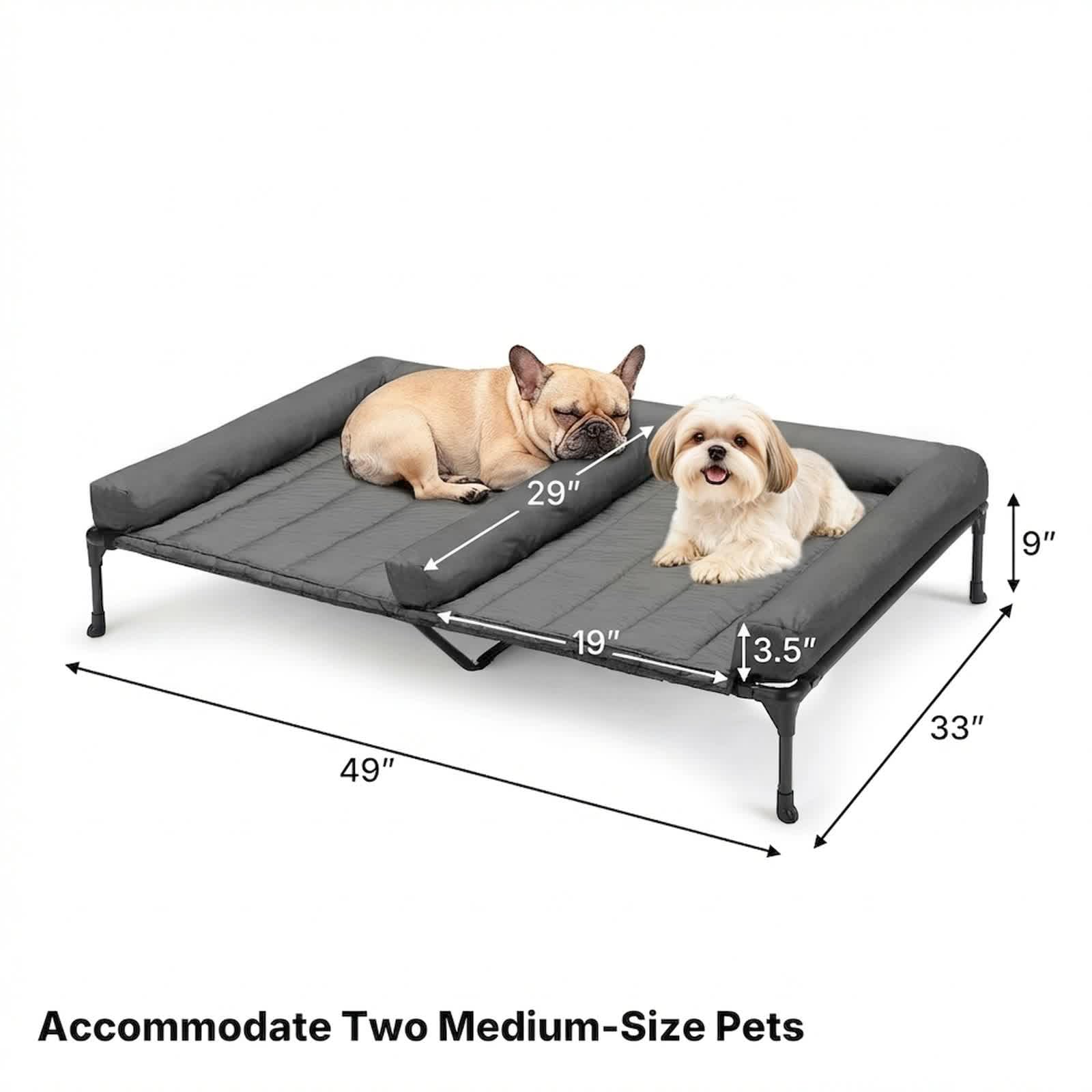 Amazon | Veehoo犬 ベッドドッグコット犬 コットのエレベーテッド