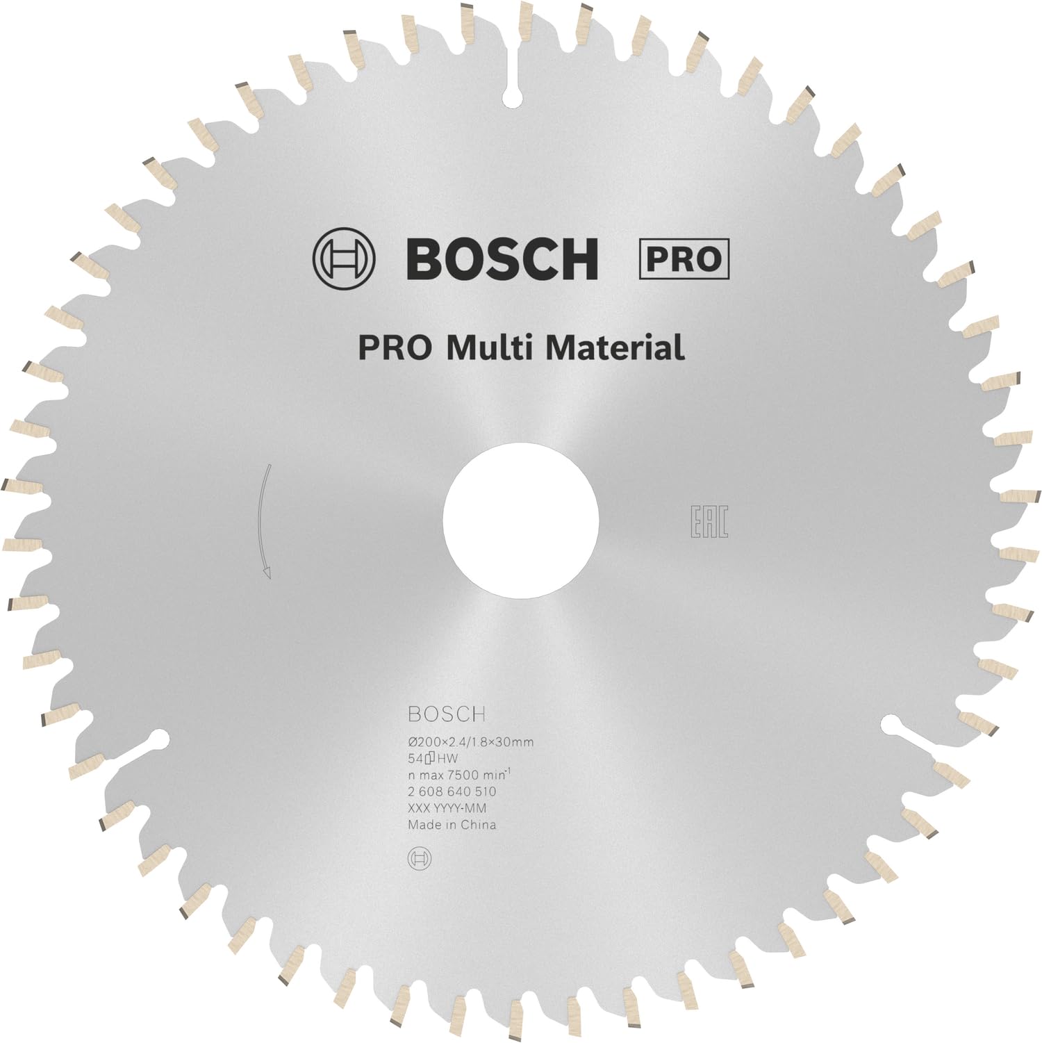Bosch Bosch 1x PRO Multi Material Circular Saw Blade for Corded Hand-Held Saws (for Aluminium, Plastics, Ø mm, Professional Accessory