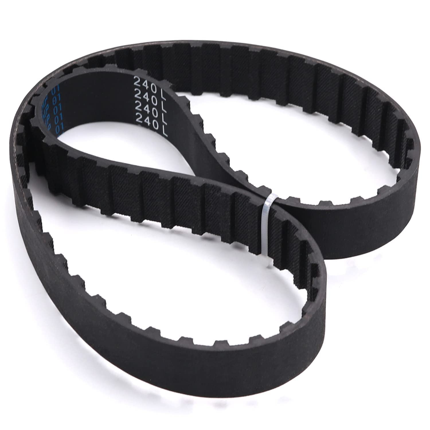 Jutagoss Timing Belt,240L Cogged Toothed Rubber Timing Belt 610mm Circumference 25mm Width Synchronous Closed Loop Belt Timing Pulley Tools Black 1Pcs