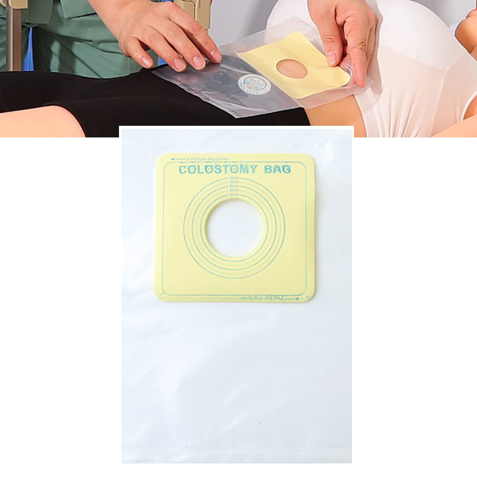 60 pezzi di sacche for colostomia, semplici for fistola, monoblocco, drenabili, for la cura stomia, ileostomia e, tagliabili su misura