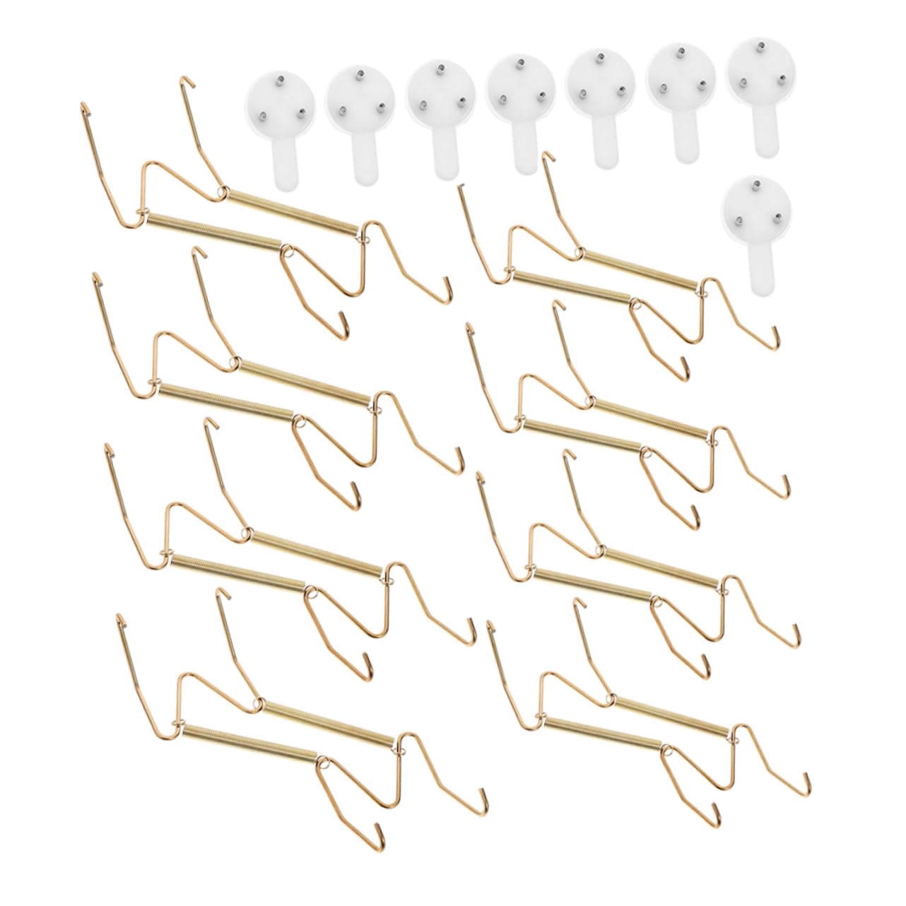 Milisten 8pcs Invisible Metal Spring Hooks Plate Display Holders Wall Mounted Plate Hangers for Home Decor Office and Store Easy Setup Secure Stable Design No Tools Required