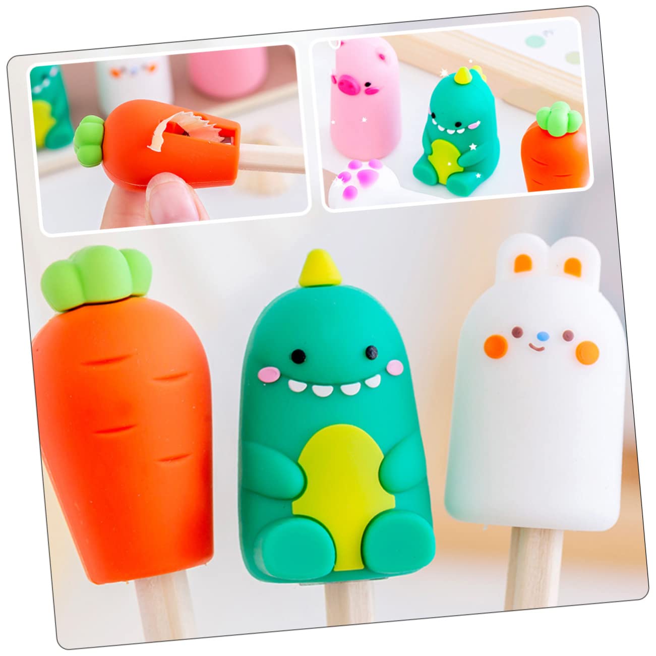 VILLCASE 15stücke Cartoon-anspitzer Für Handbetriebene Mini-bleistiftspitzer Bunten Designs Für Schule Zuhause Und Bürobedarf