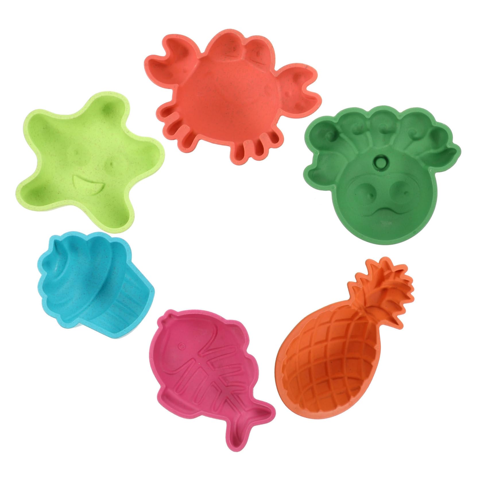 Kisangel 6Pcs Beach Set Sand Dredging for Summer Fun Lightweight Beach Playing Set Sand Mold Random Color