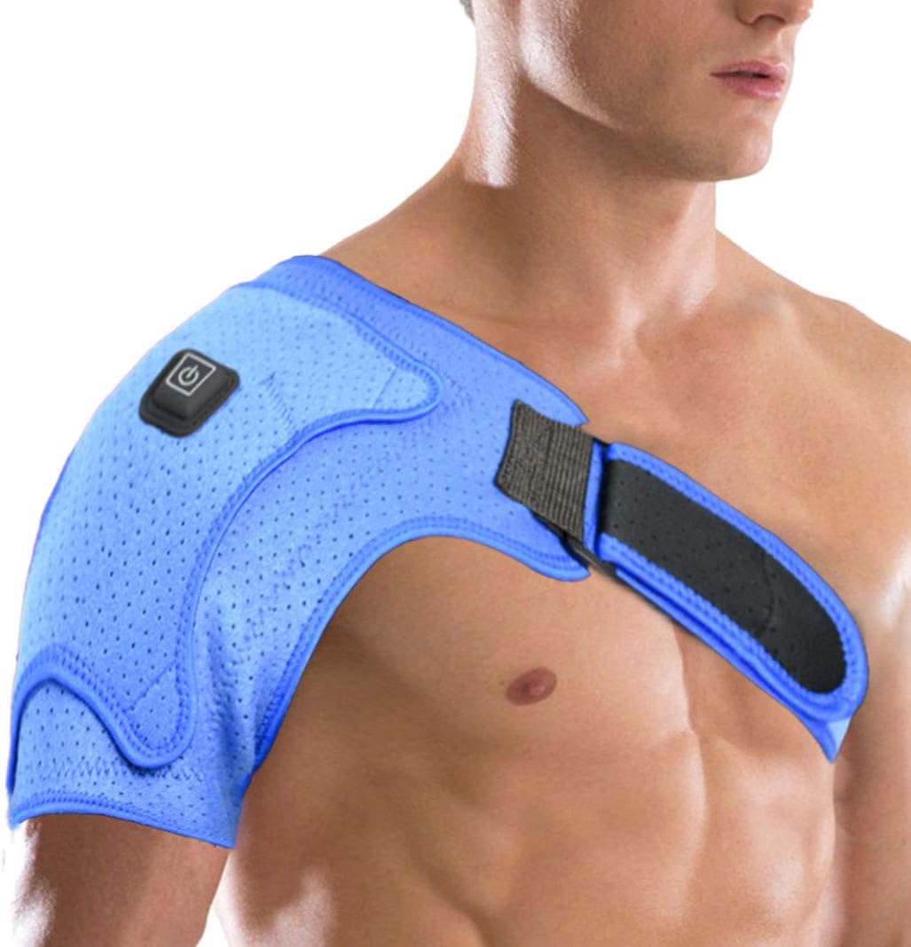 Heated Shoulder Brace Support Wrap, 3 Heat Settings, Heating Pad