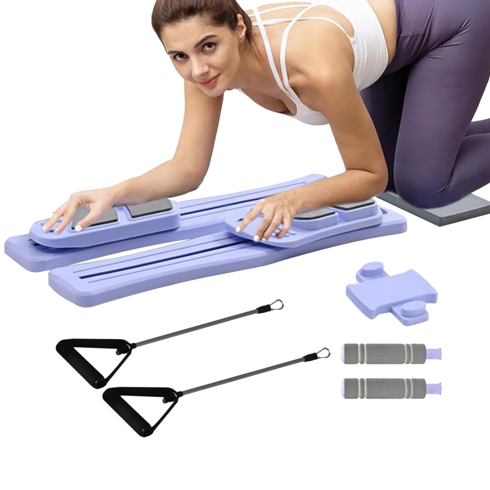 Pilates Reformer Portátil Equipo De Ejercicio Saludable Y Fuerte Soporte De