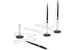 Juvale 3 Pack Desk Pen with Chain