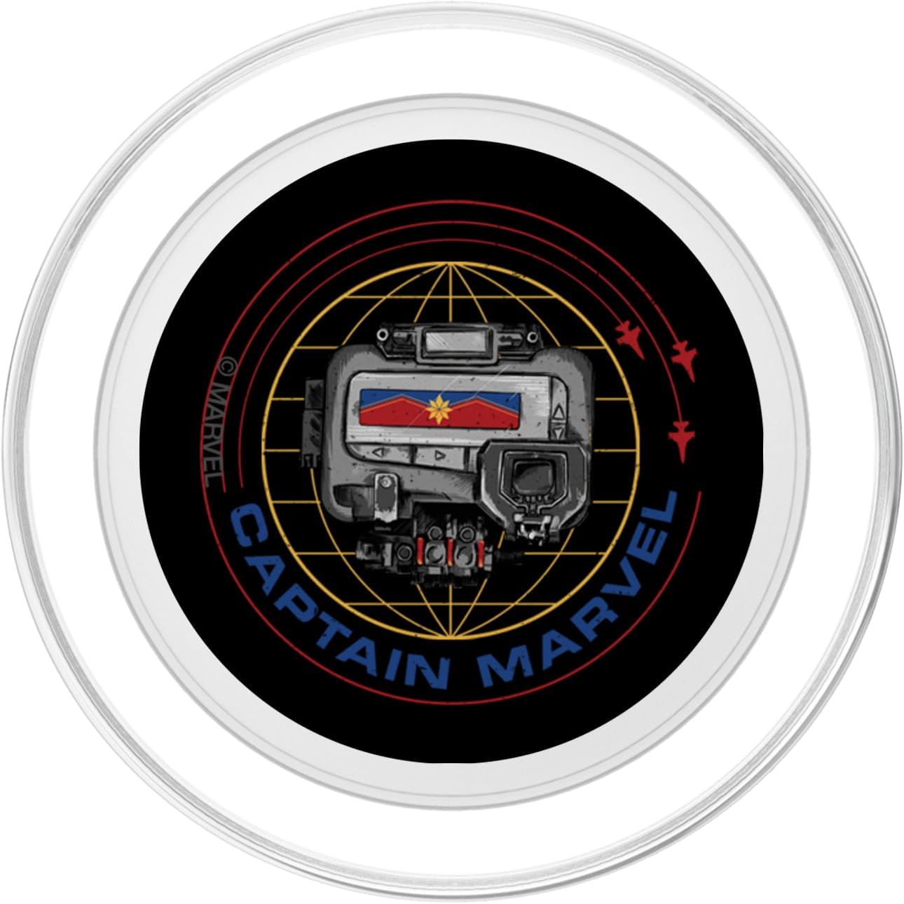 Marvel Paging Captain Marvel 90s Beeper PopSockets MagSafe PopGrip for iPhone