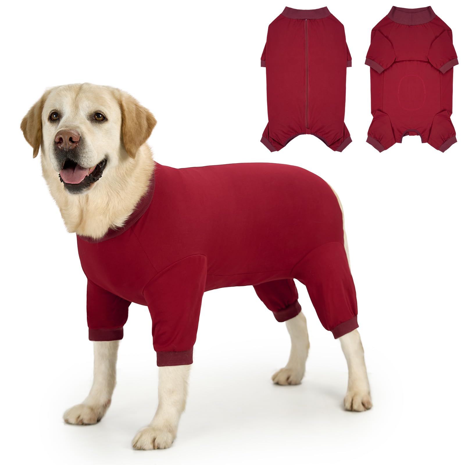 Cyponpy Dog Recovery Suit Post Surgery Onesie with Legs Medical Pet Shirts for Dogs Pyjamas for Puppy Medium Large Dogs Surgical Suits with Zip Post Op Dog Body Suit Female Spay Male Castration