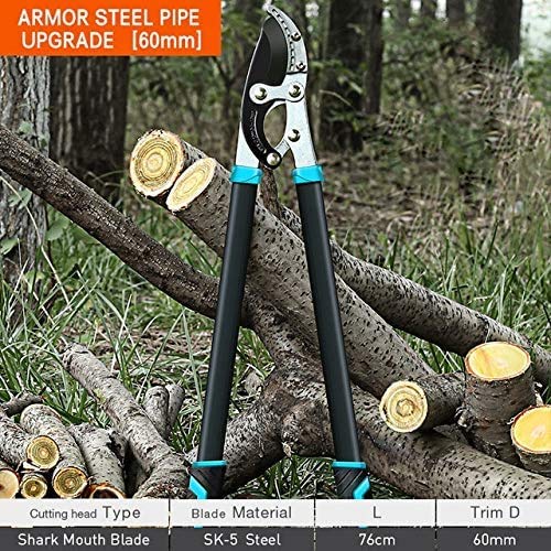 HFJKD Garden tree pruning scissors, tall branch pruning tool, long-range aluminum fruit knife handle 60MM