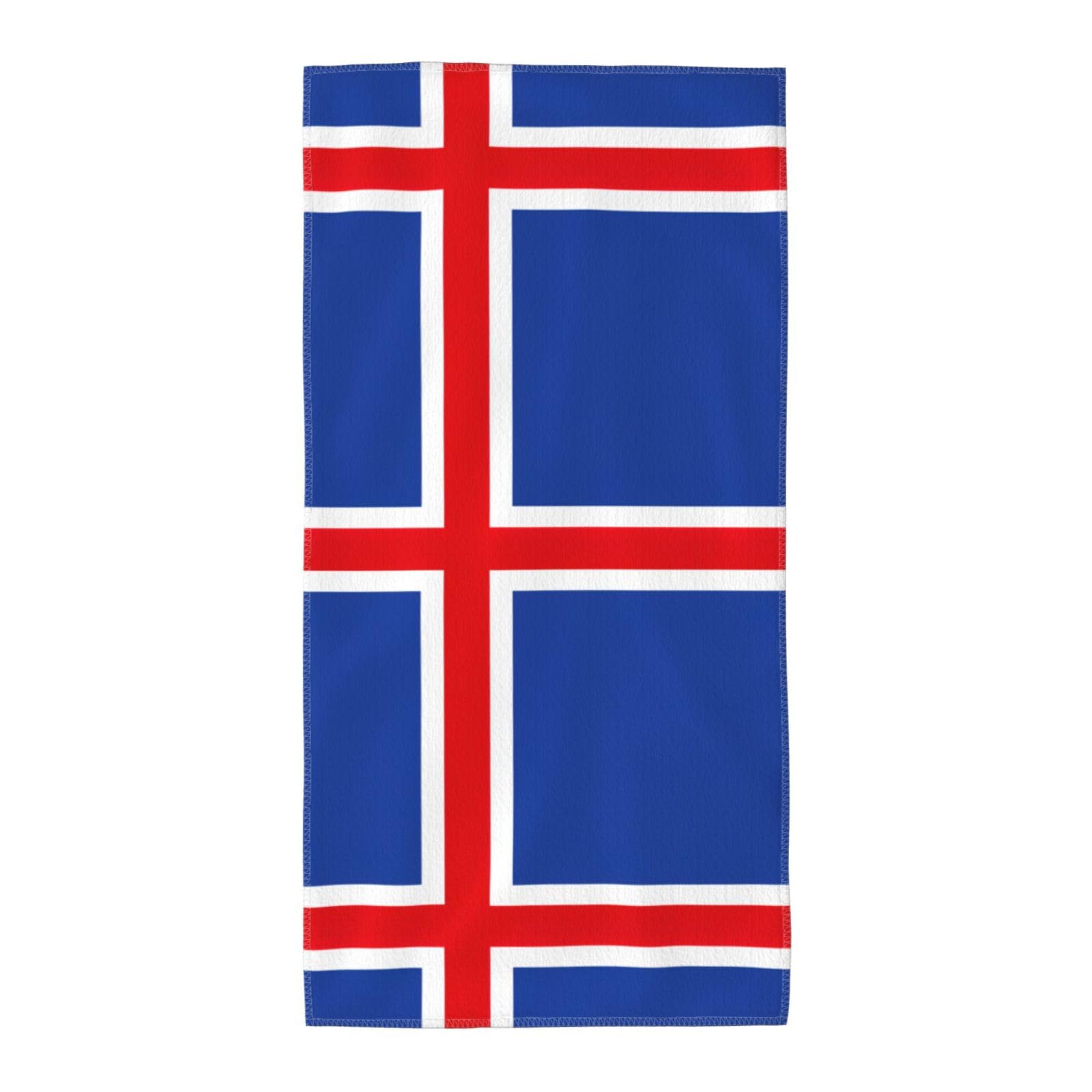 DIEzig Flag Of Iceland Fashion Printed Long Bath Towel For Pool Side Seaside Holiday