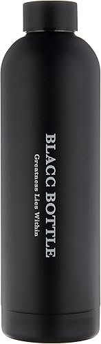 BLACC Bottle - Termo de acero inoxidable aislado al vacío de 25 onzas - Reutilizable, a prueba de fugas, sin BPA, con palabras inspiradoras para