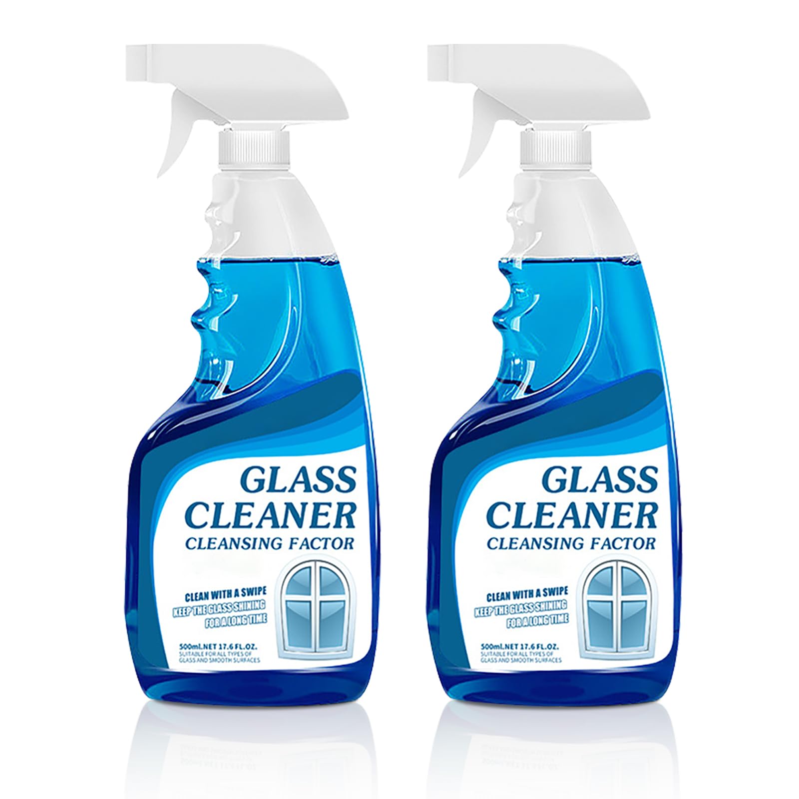 Unloshe Glass Cleaner Spray, Streak-Free Shine Glass Cleaner, Window Cleaner Spray, Makes Glass Shining and Stunning, for Windows, Mirrors, Indoor and outdoor glass surfaces (2 PCS)