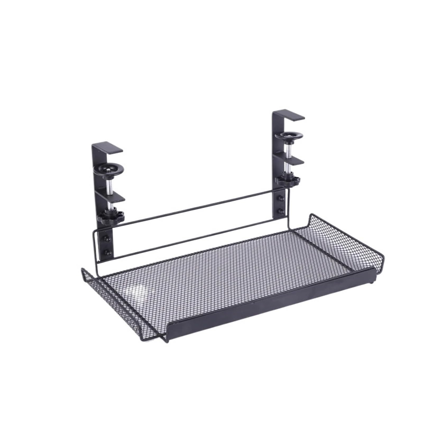 Under Desk Cable Tray Under Desk Cable Management Tray No Drill Black Metal Clamps Wire Rack for Home Office